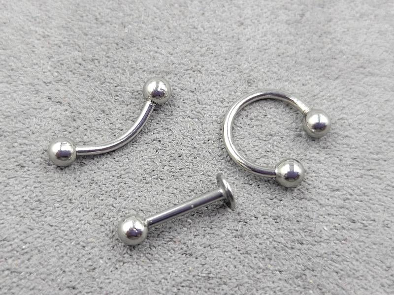 Пірсинг комплект 24 шт (3 моделі) нержавіюча сталь