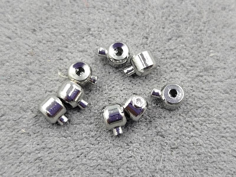 Зажим * one touch* 10 шт колір сталь гіпоалергений сплав