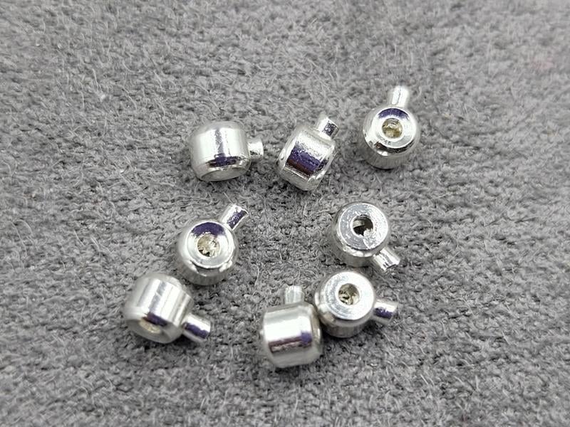 Зажим * one touch* 10 шт колір срібло гіпоалергений сплав