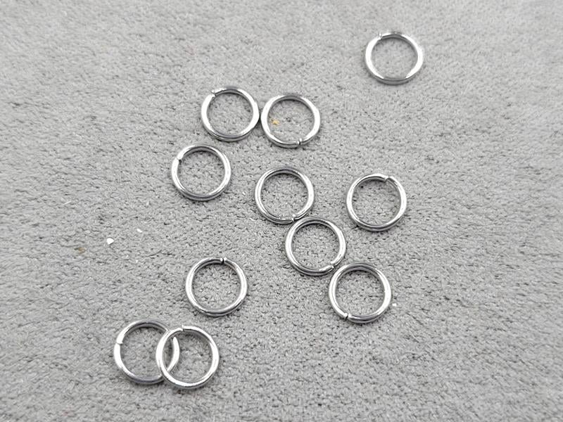 З"єднувальні кільця 6 мм ~ 100-110 шт (10 гр) нержавіюча сталь