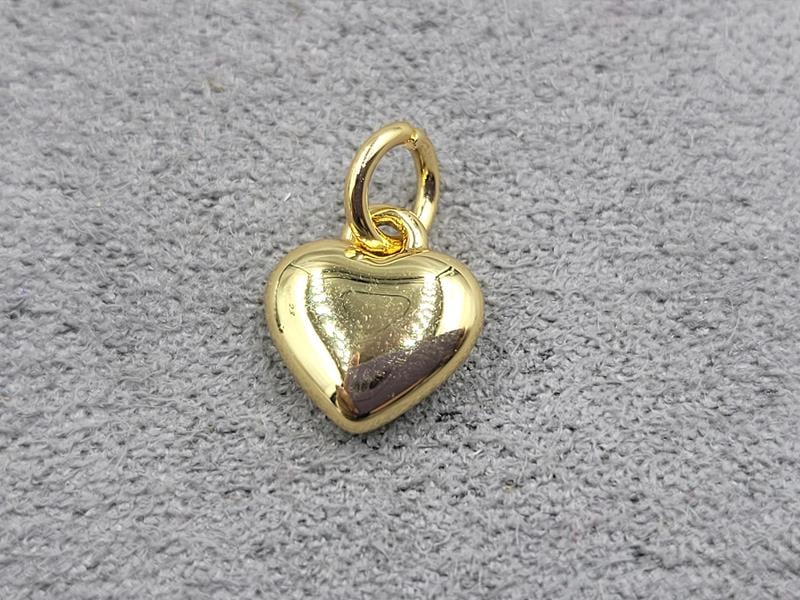Підвіска серце 8 мм колір лимонне золото (гіпоалергений сплав)