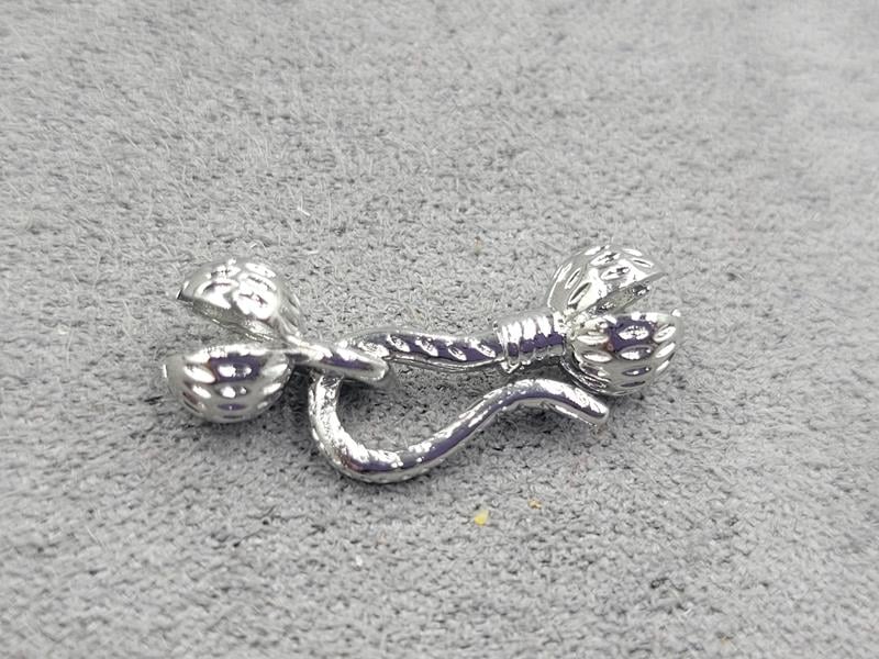 Замок 6,5*23 мм колір сталь (гіпоалергенний сплав)