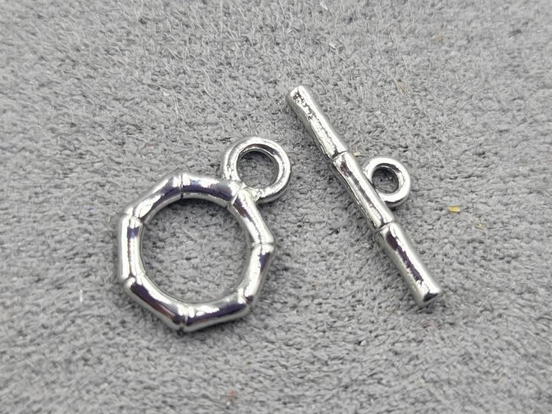 Замок тогл 10 мм родій (гіпоалергенний сплав)