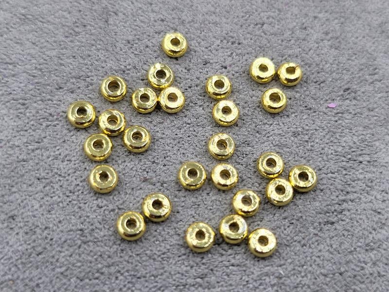 Ронделі 3 мм колір лимонне золото 50 шт (гипоалергений сплав)