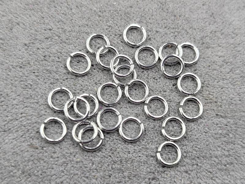 З"єднувальні кільця 4 мм 50 шт колір сталь (гіпоалергений сплав)
