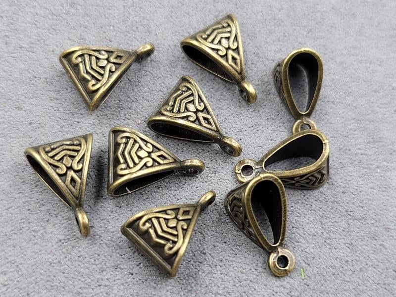 Бейли 14*9 мм отв 4,6 мм 26 шт колір бронза (метал)