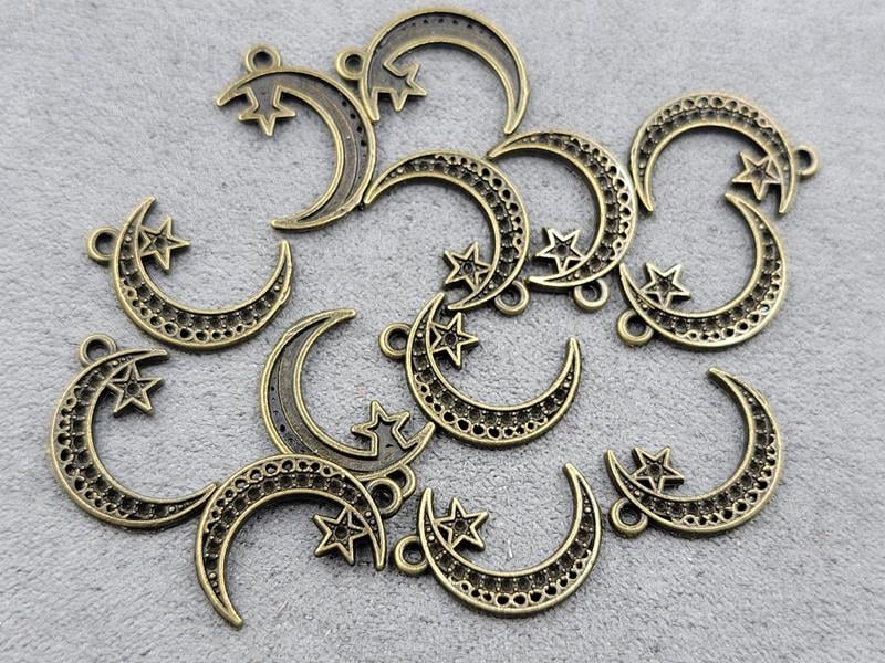 Підвіска 16*11 мм 47 шт колір бронза (метал)