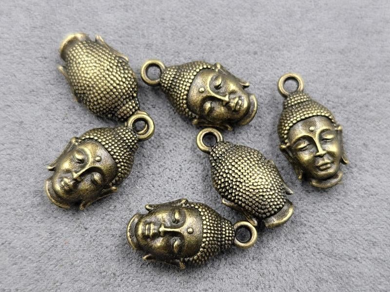 Підвіски будда 9,5*18 мм 10 шт колір бронза (металл)