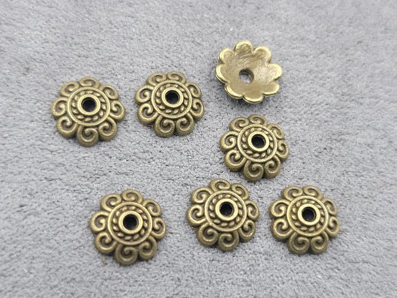 Обіймачі 8 мм 80 шт колір бронза метал