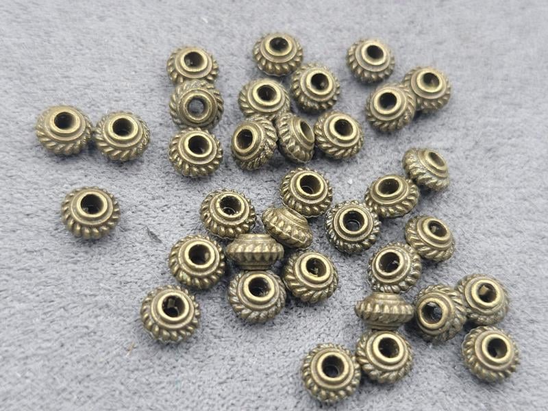 Ронделі 4,8*2,8 мм 130 шт колір бронза метал