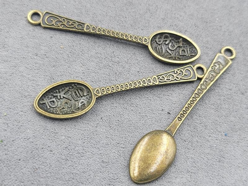 Підвіска 11*57 мм 10 шт колір бронза метал