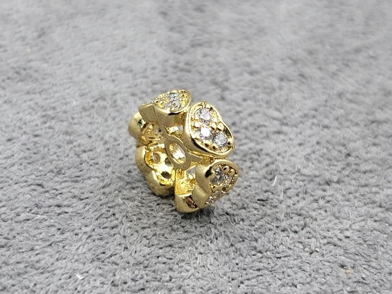 Рондель 8*3 мм *серце* колір лимонний (гіпоалергений сплав)