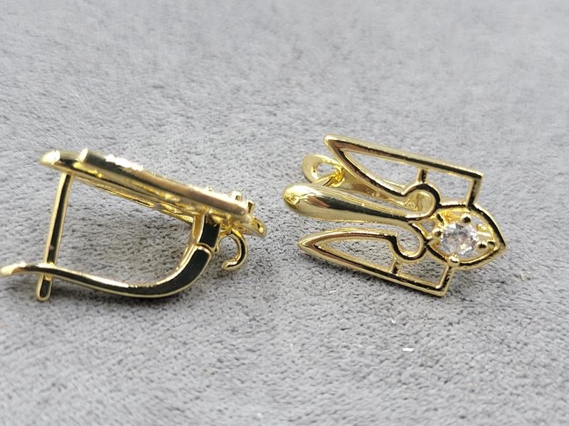 Швенза 11*19 мм колір лимоне золото (гіпоалергений сплав)