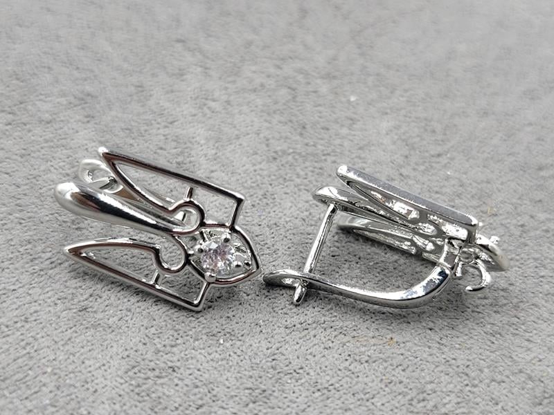 Швенза 11*19 мм родій (гіпоалергений сплав)