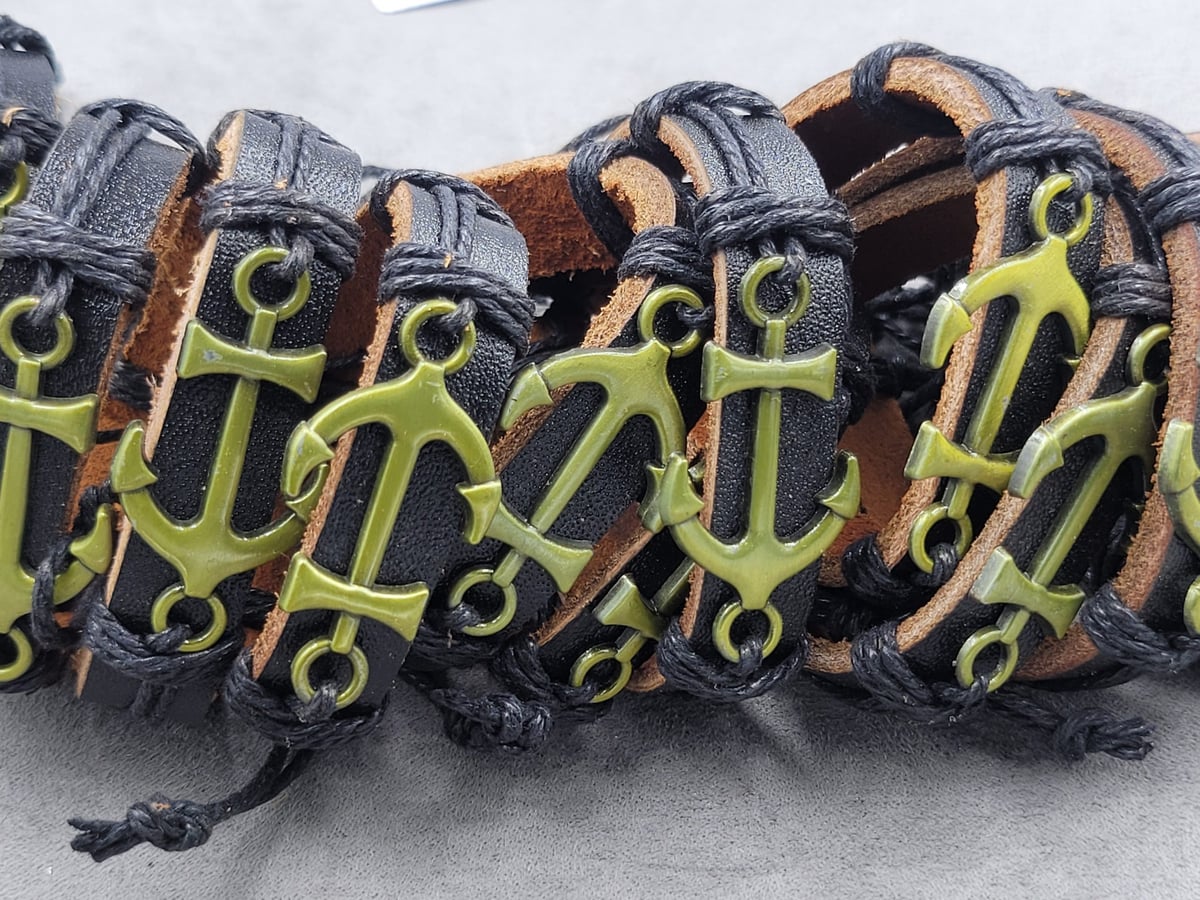 Браслети *якір* 12 шт колір бронза