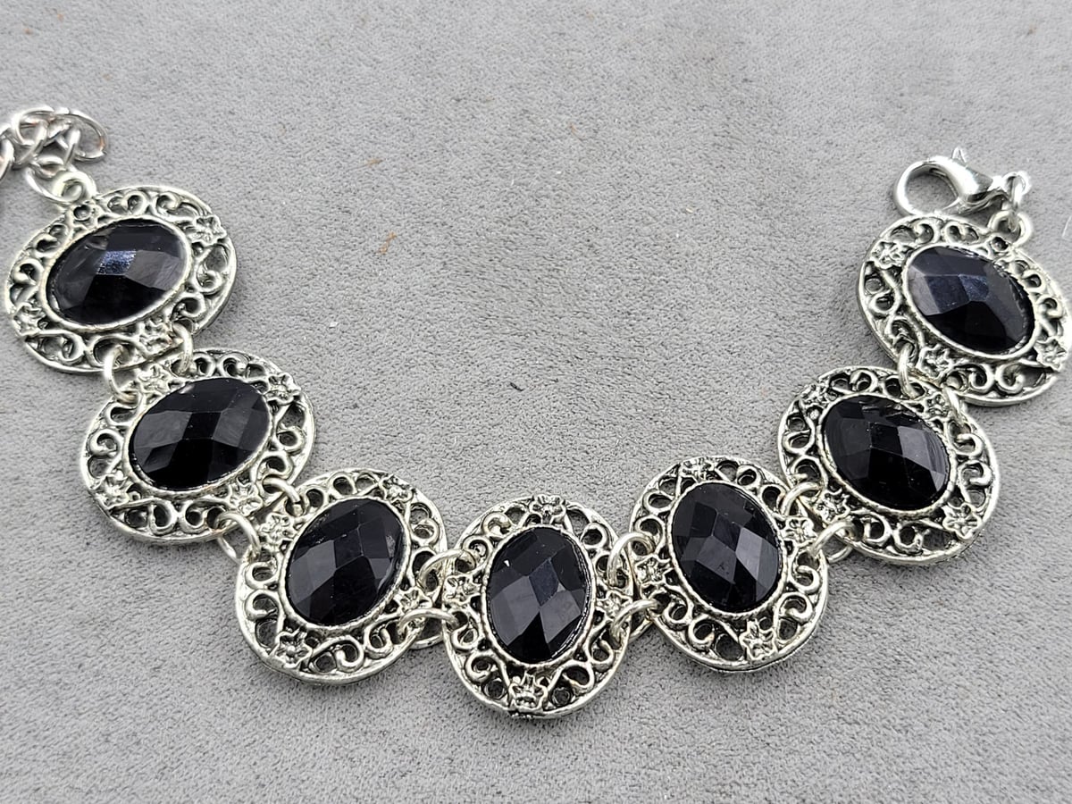 Браслет "Овал" з черної смоли