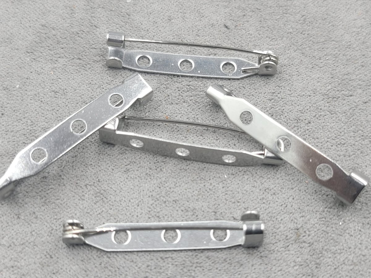 Основи на броши 3,2 см 10 шт нержавіюча сталь