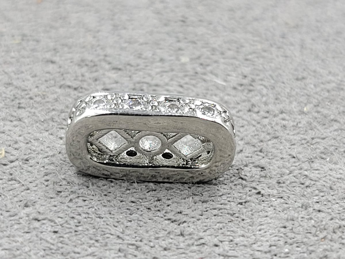 Роздільник 6*11,5 мм товщ. 2,5 мм родій (гіпоалергений сплав)