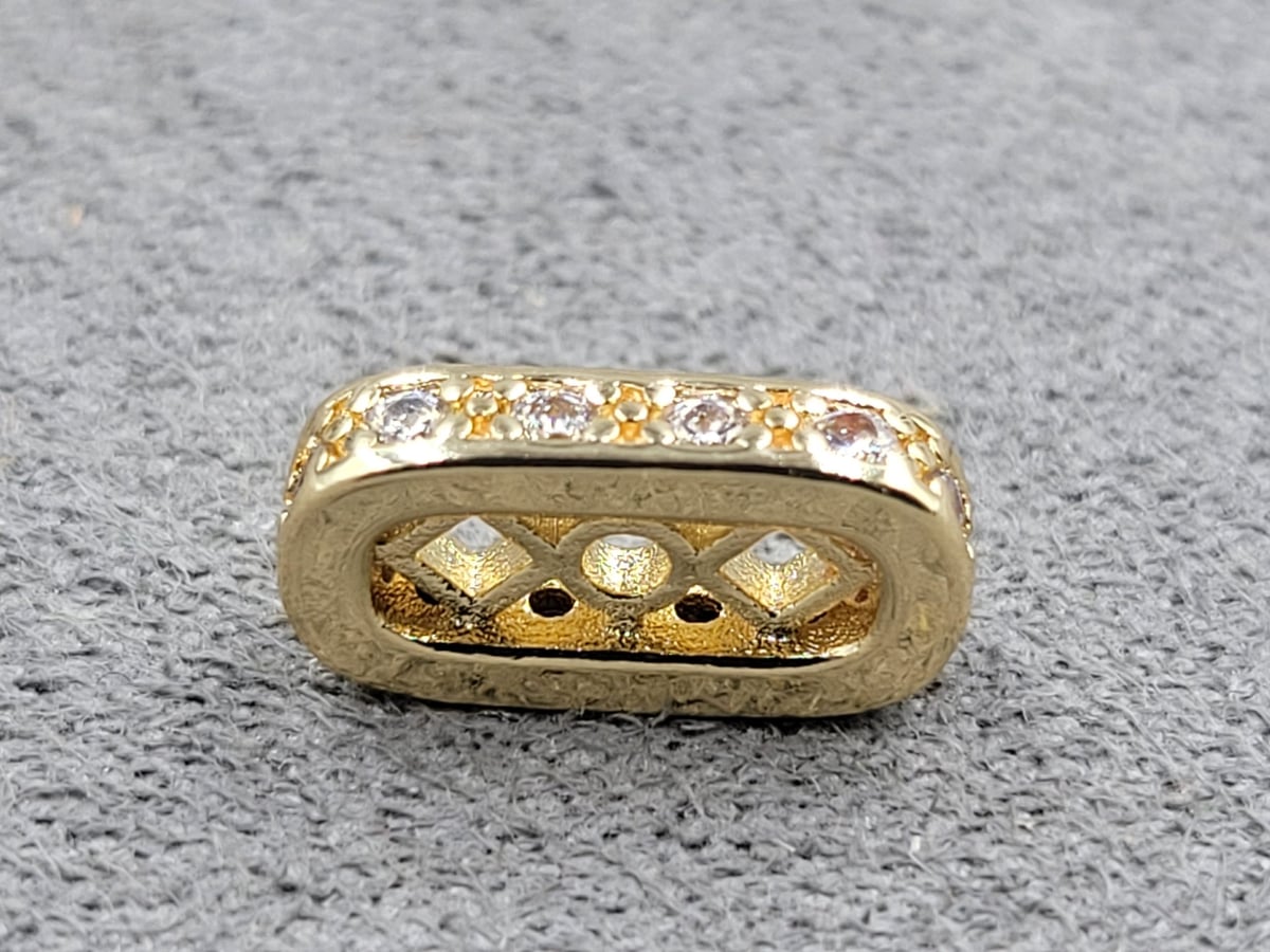 Роздільник 6*11,5 мм товщ. 2,5 мм колір золото (гіпоалергений сплав)