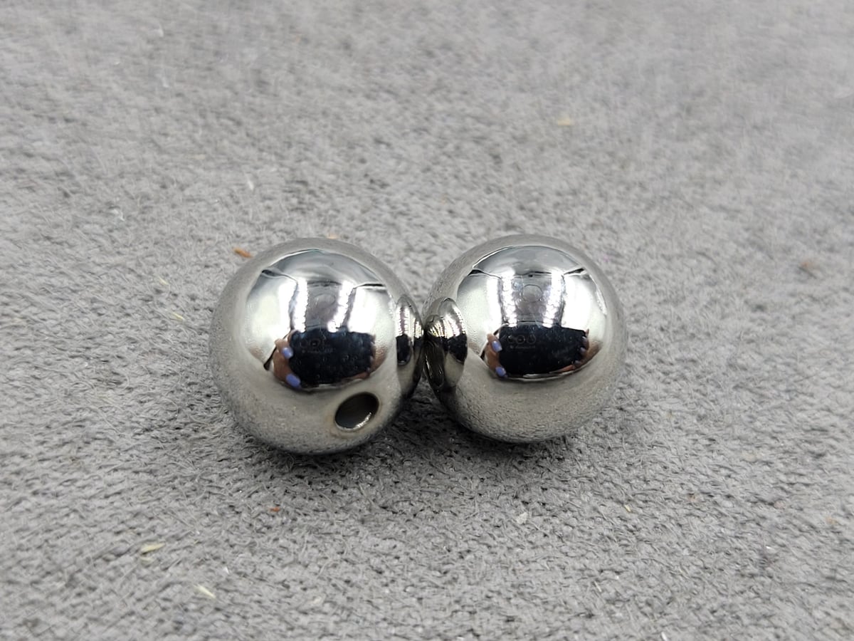 Бусини кулі 10 мм 10 шт колір сталь (гіпоалергений сплав)