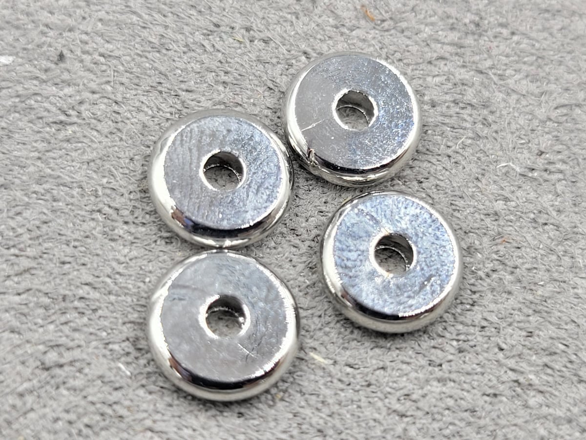 Ронделі 8 мм 20 шт колір сталь (гіпоалергений сплав)