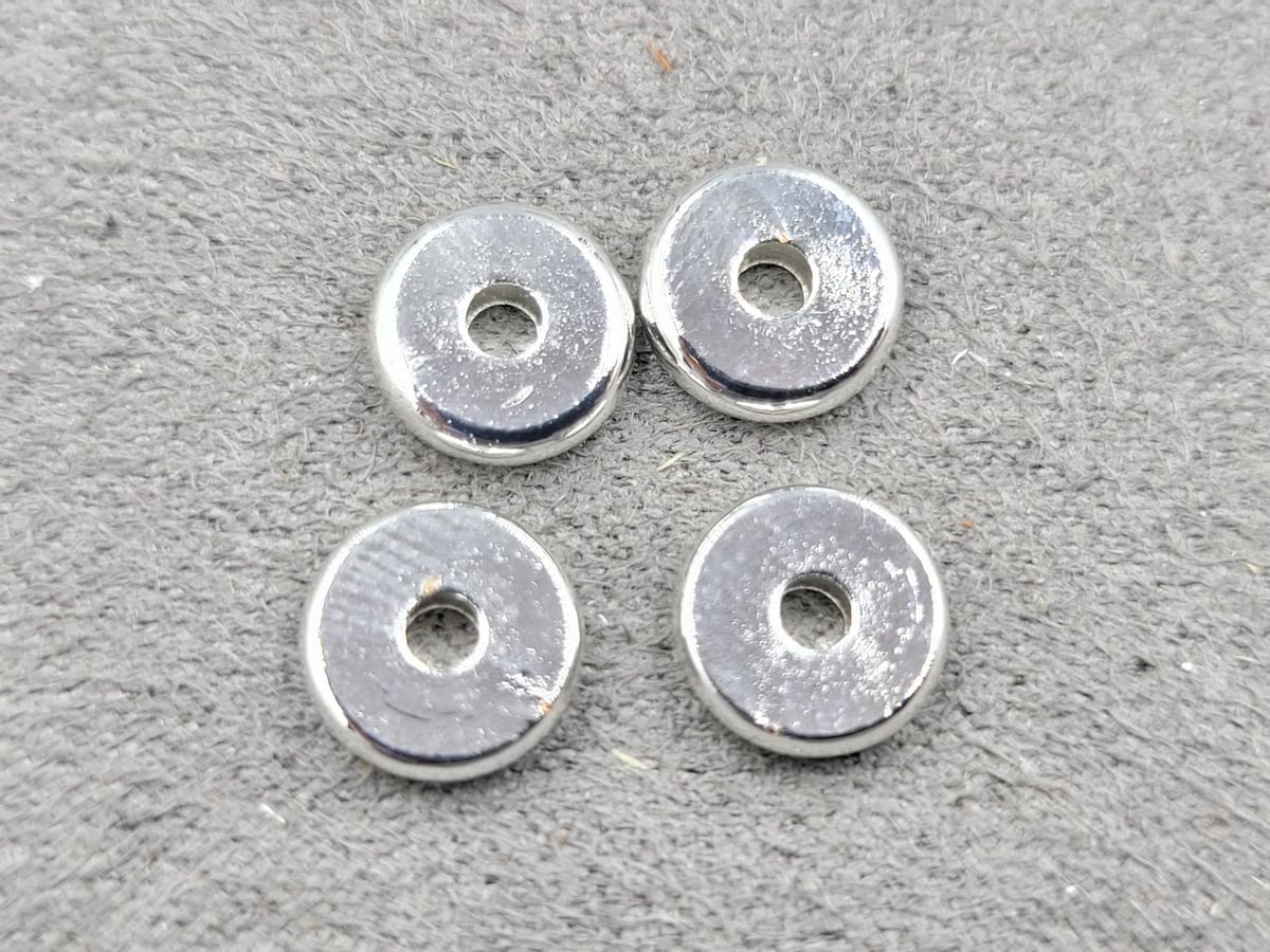 Ронделі 8 мм 20 шт колір срібло (гіпоалергений сплав)