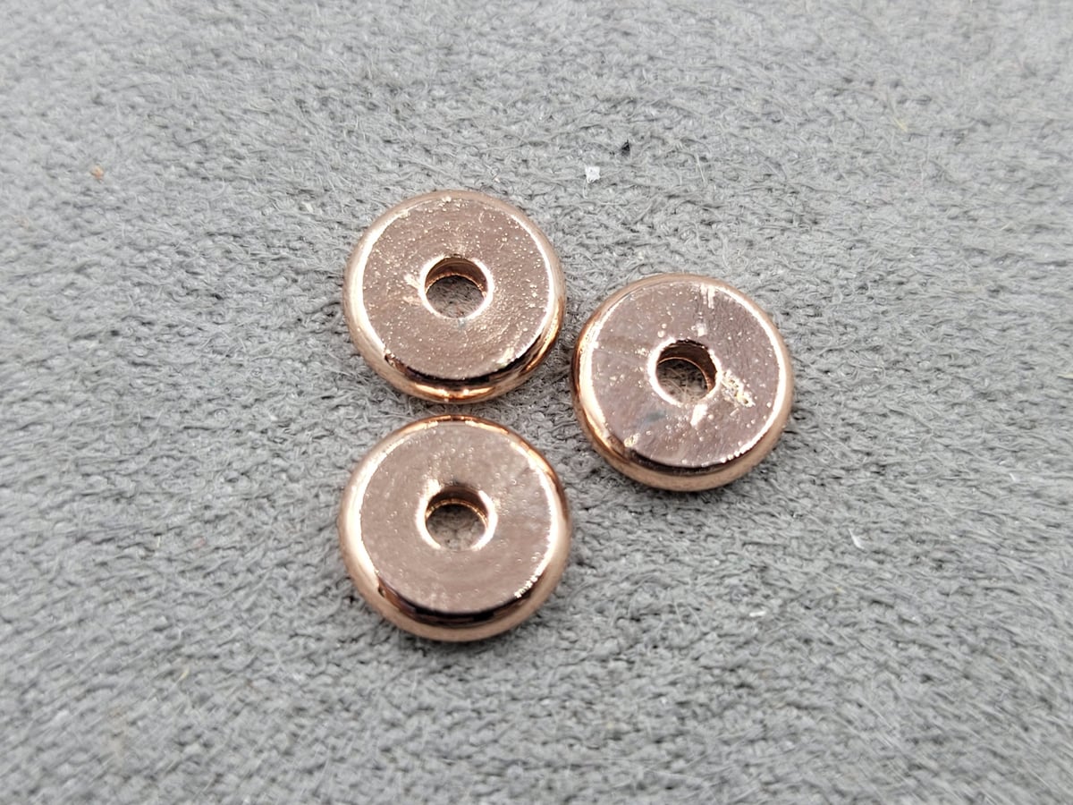 Ронделі 8 мм 20 шт колір рожеве золото (гіпоалергений сплав)