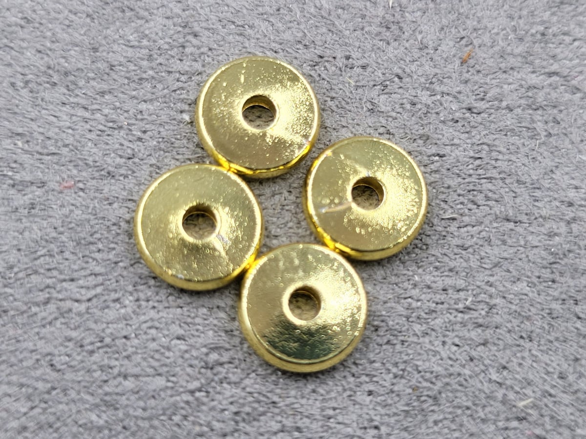 Ронделі 8 мм 20 шт колір лимонне золото (гіпоалергений сплав)