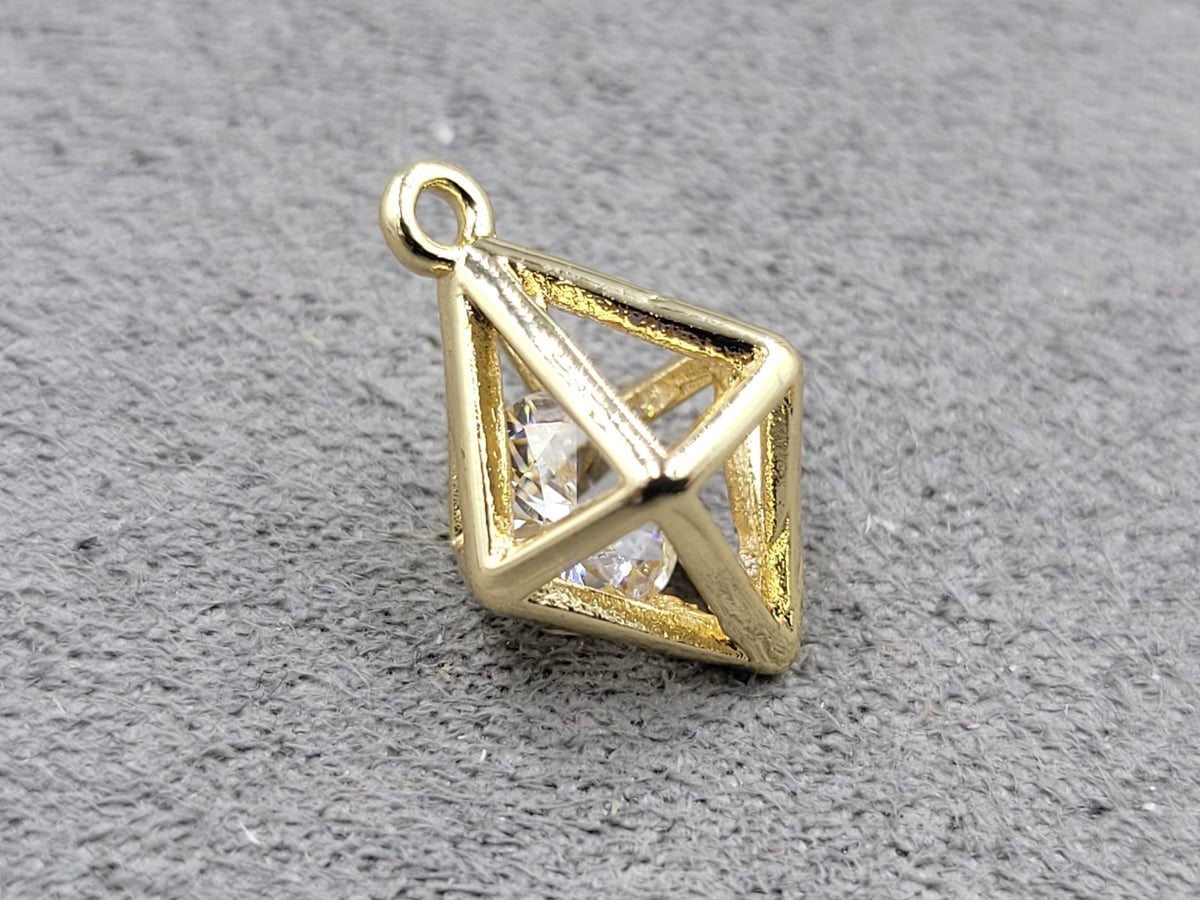 Підвіска 10*15 мм колір золото (гіпоалергений сплав)