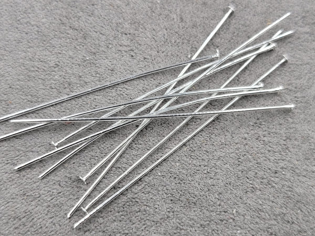 Гвоздики 5 см 10 штук колір срібло (гіпоалергений сплав)