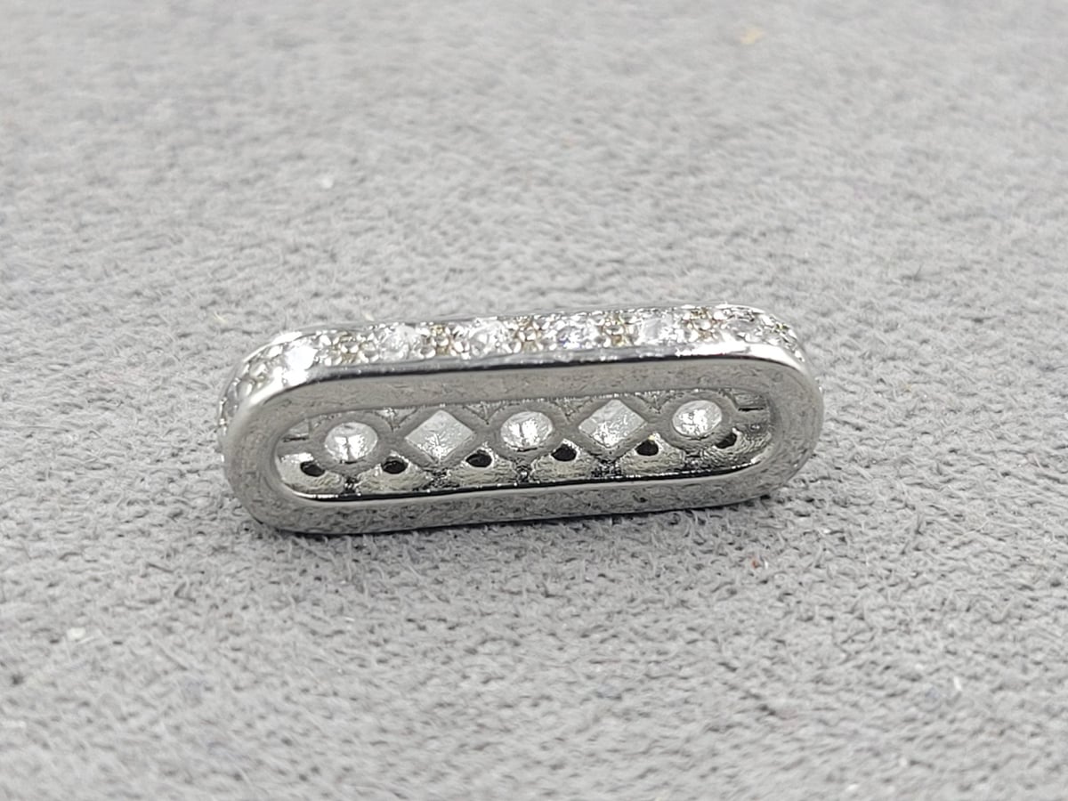 Роздільник 6*17,5 мм товщ. 2,5 мм колір сталь (гіпоалергений сплав)