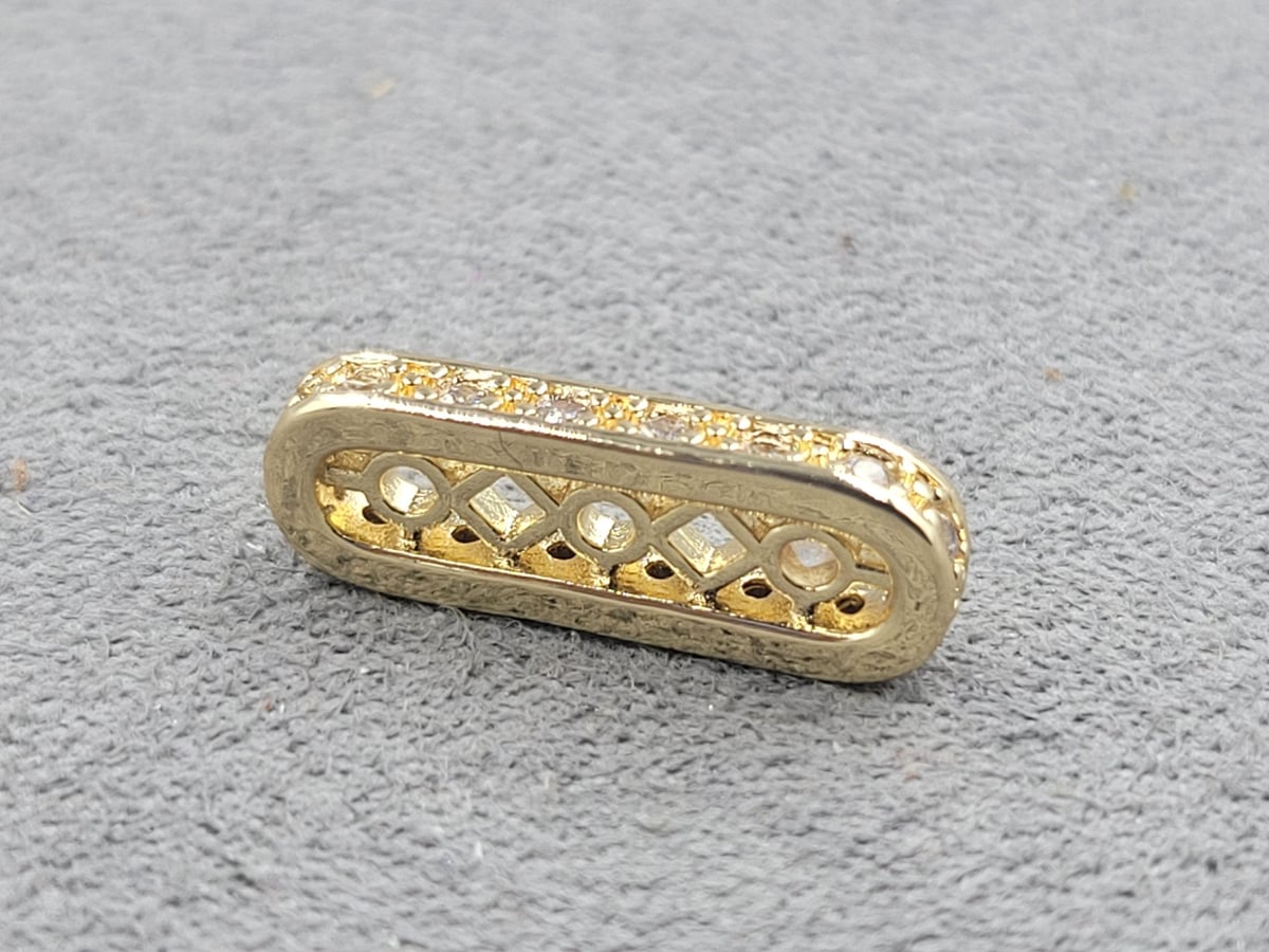 Роздільник 6*17,5 мм товщ. 2,5 мм колір золото (гіпоалергений сплав)