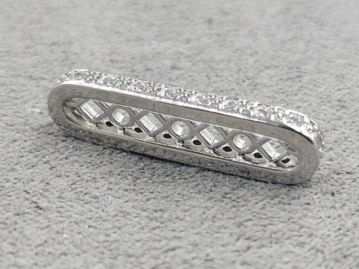 Роздільник 6*22 мм товщ. 2,5 мм колір сталь (гіпоалергений сплав)