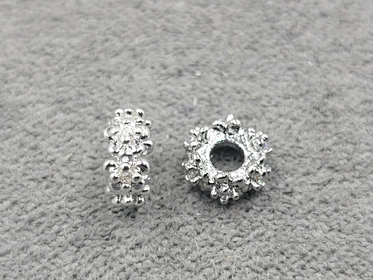 Рондель 3*6 мм колір сталь (гіпоалергений сплав)