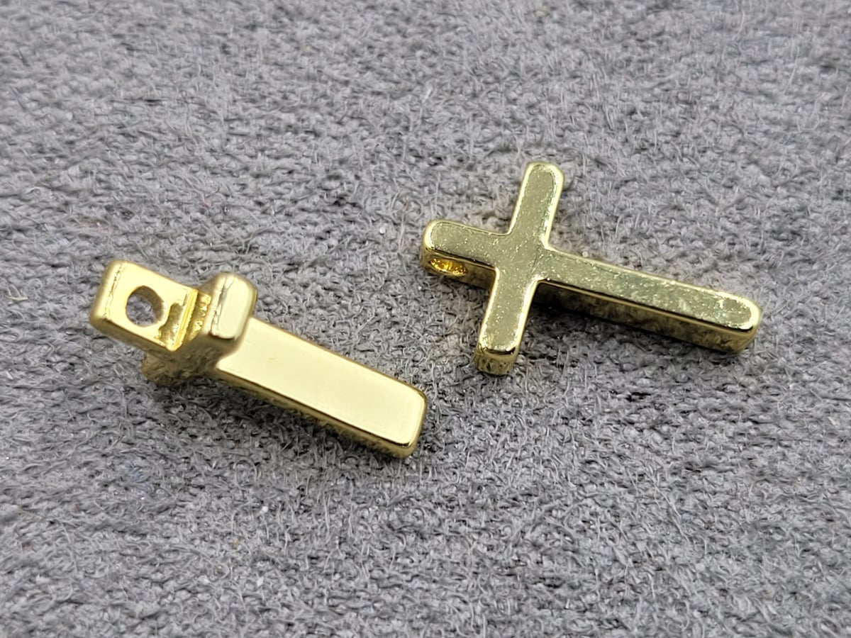 Бусина 8*11 мм колір лимонне золото (гіпоалергений сплав)