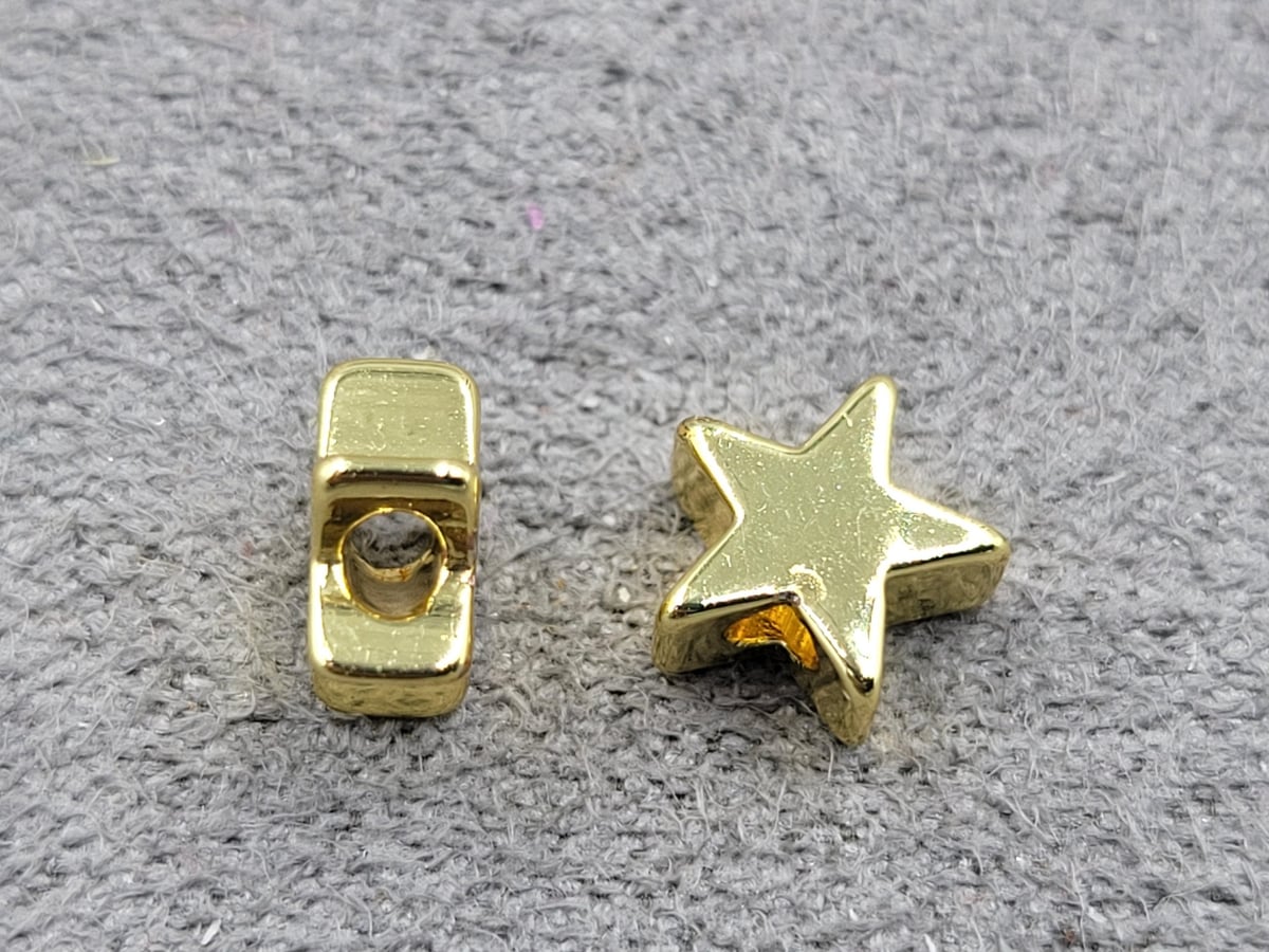 Бусина 6,6 мм колір лимонне золото (гіпоалергений сплав)