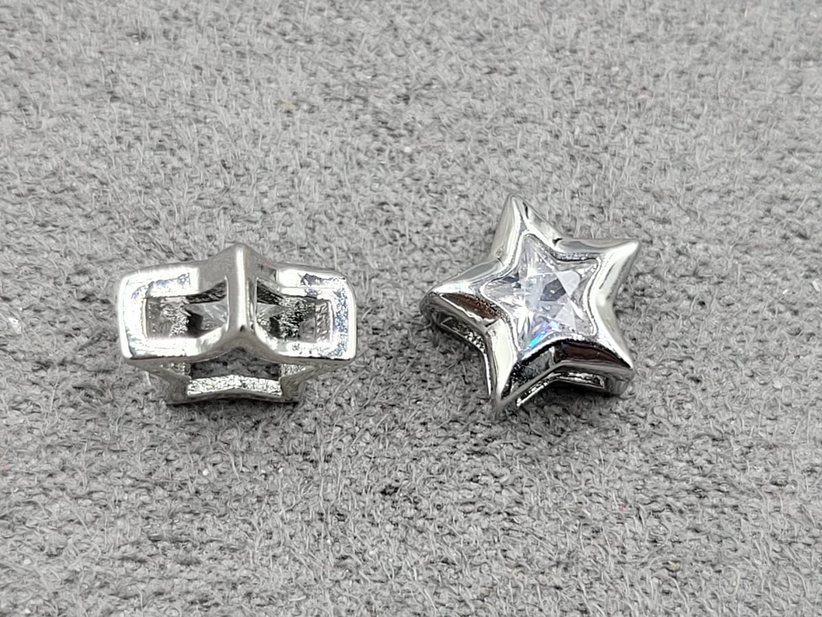 Бусина 8,7 мм родій (гіпоалергений сплав)