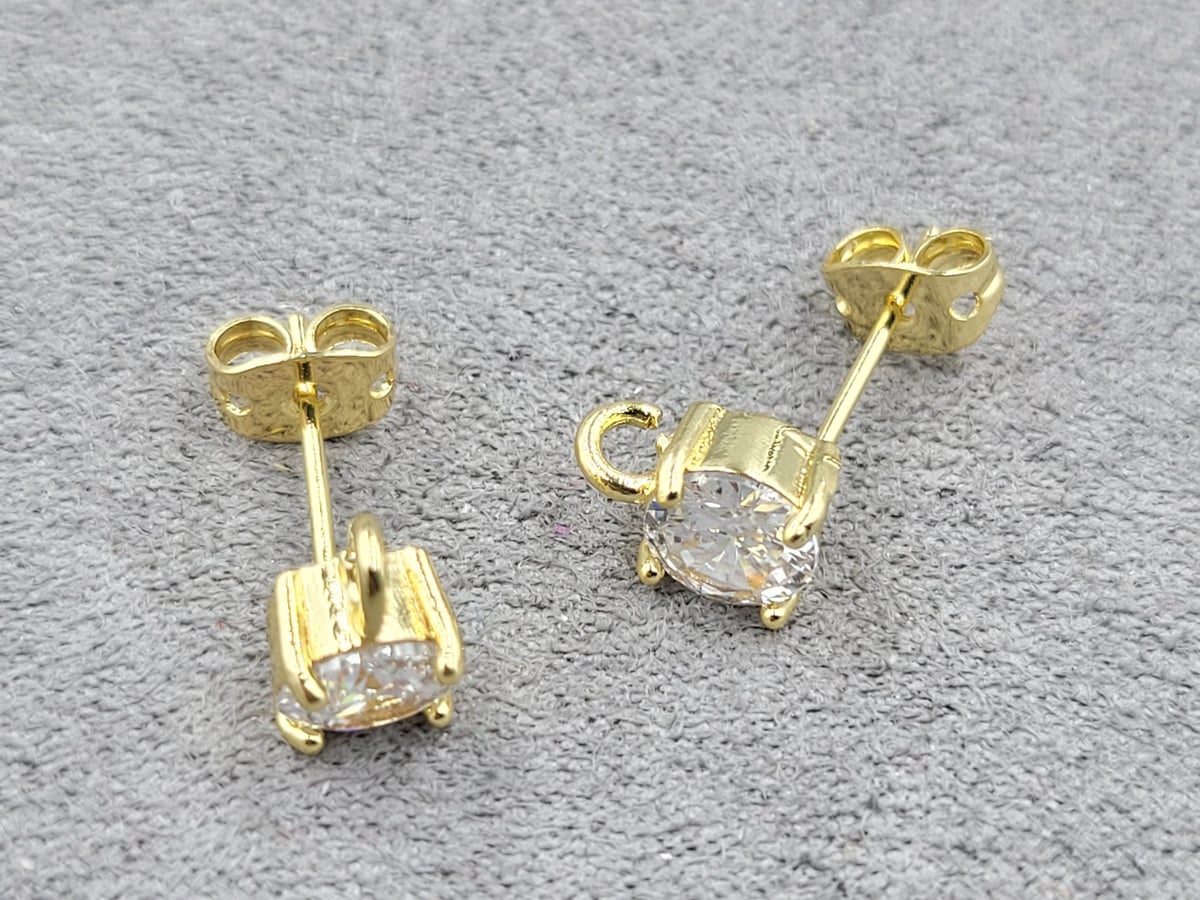 Швенза гвоздик 6 мм колір лимоне золото (гіпоалергений сплав)