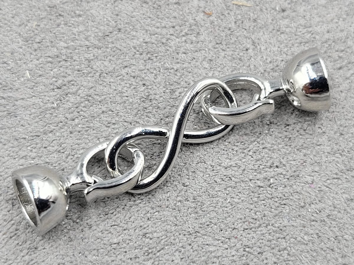 Замок 7*40 мм родій (гіпоалергенний сплав)