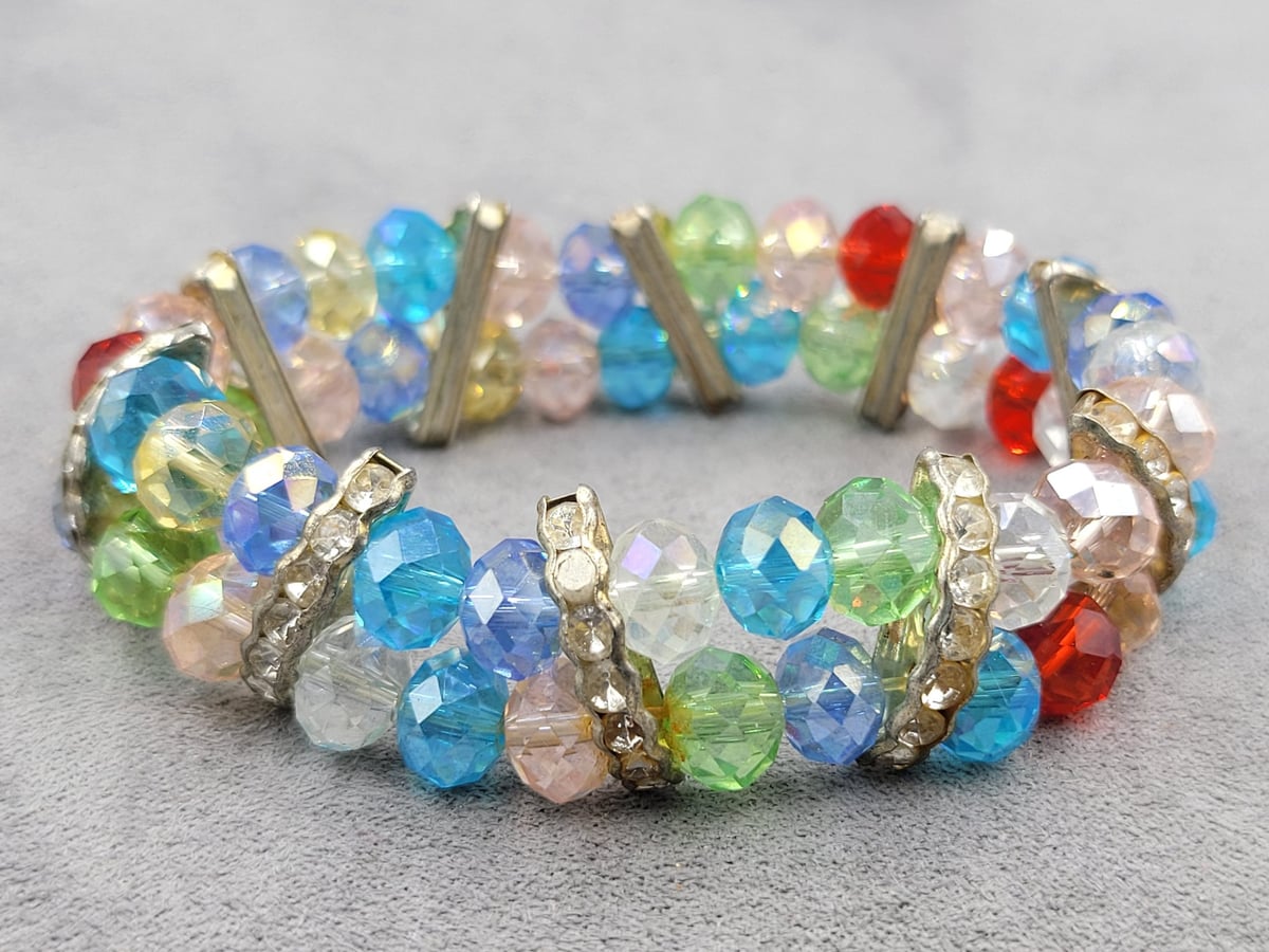 Браслет плетений зі скла 8 мм