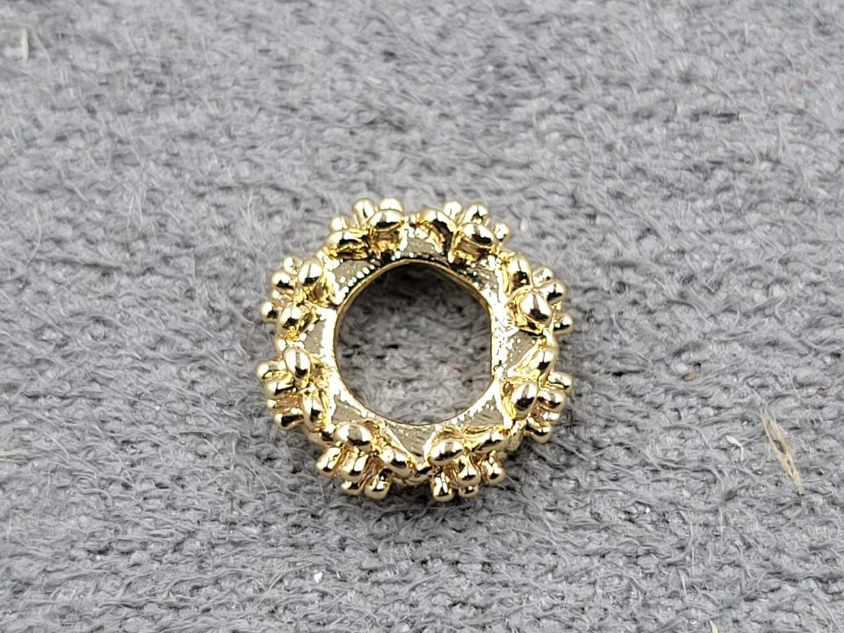 Рондель 3*8 мм отв. 4 мм колір золото (гіпоалергений сплав)