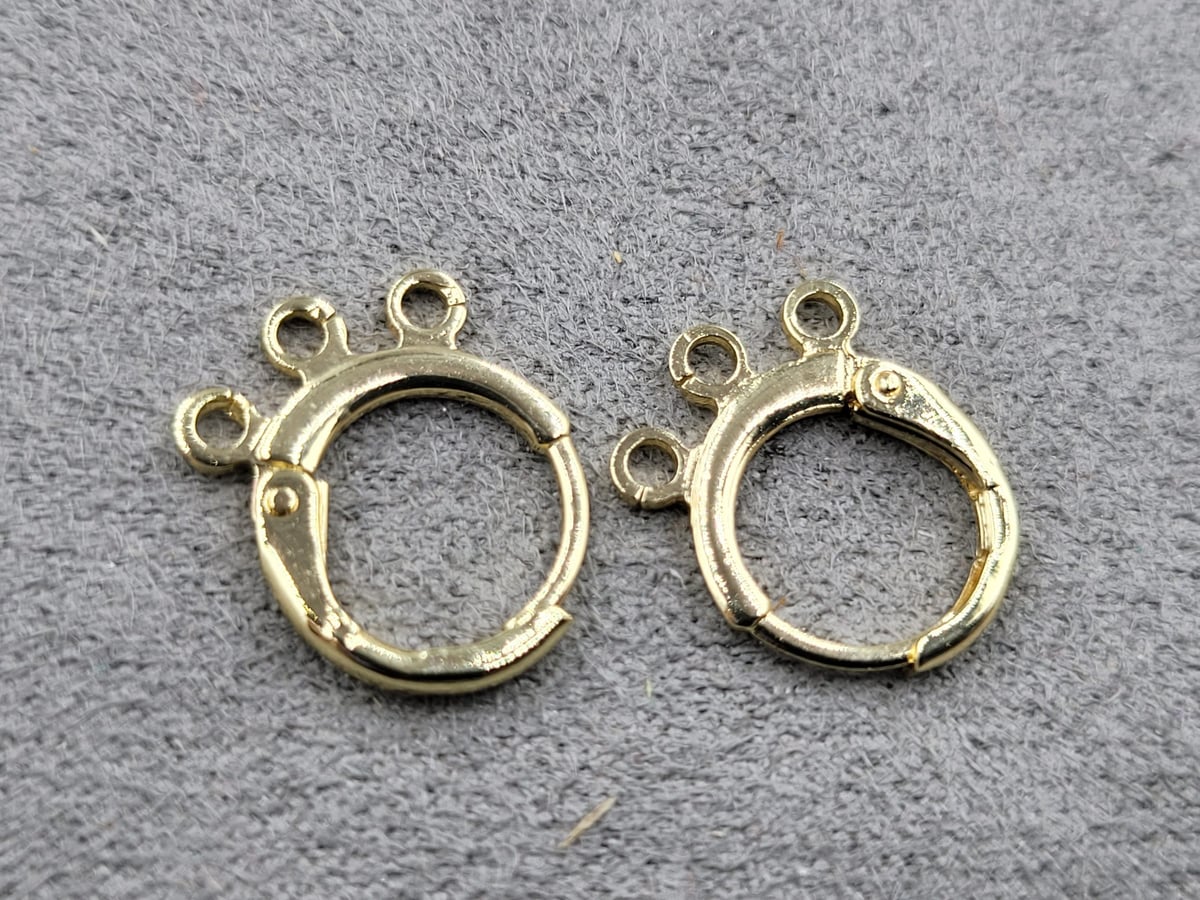 Швенза 12*15 мм колір золото (гіпоалергений сплав)