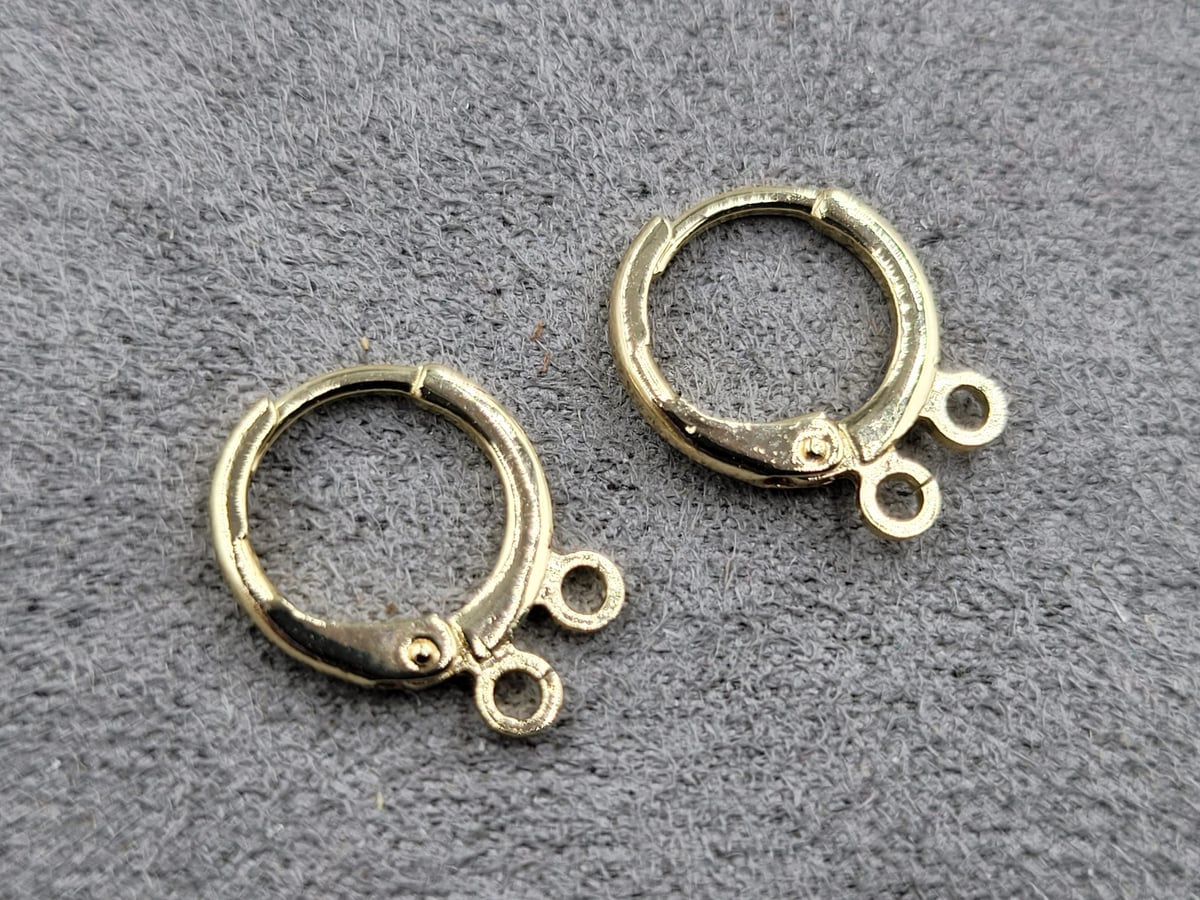 Швенза 12*15 мм колір золото (гіпоалергений сплав)