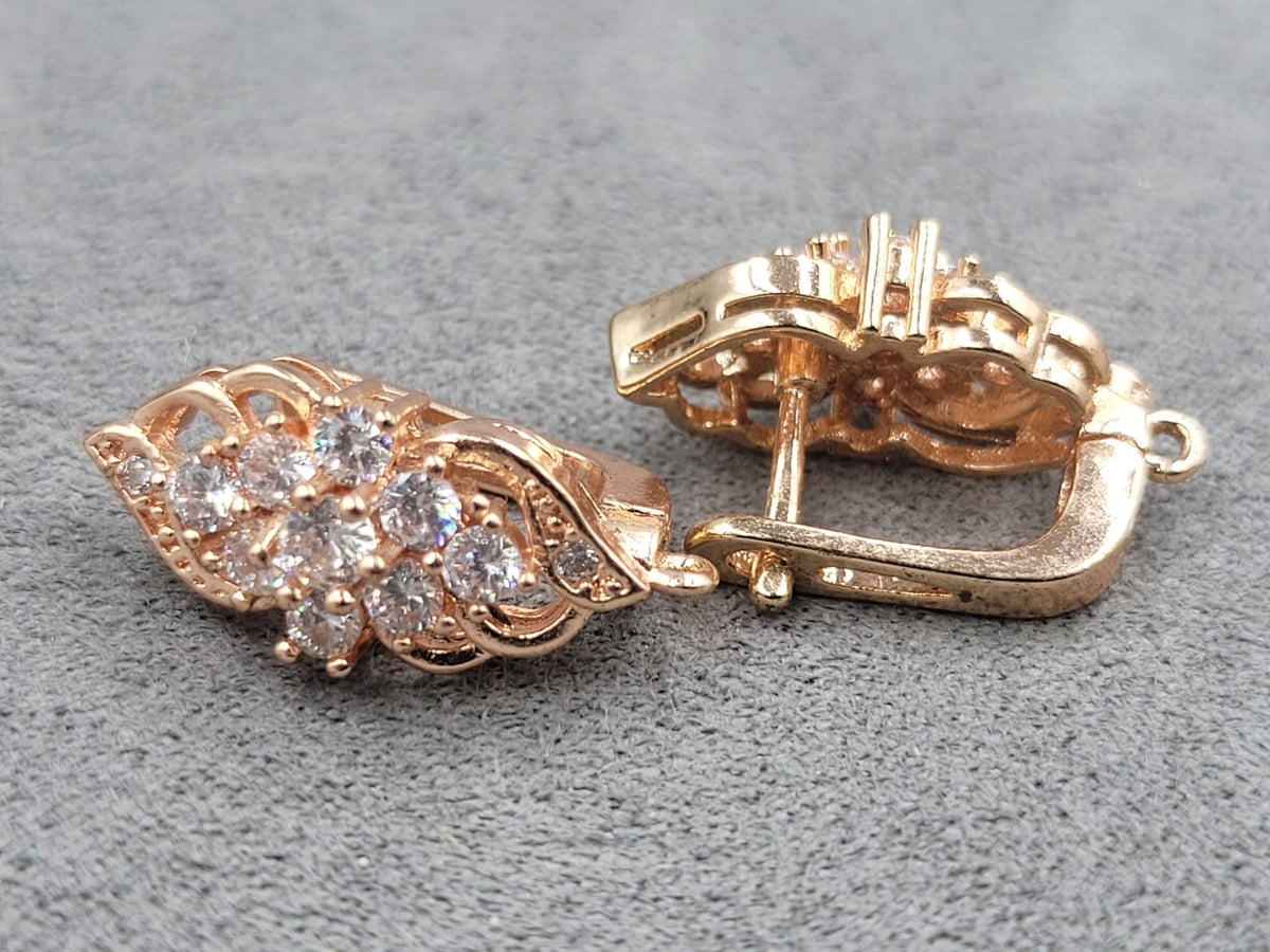 Швенза 8,7*21 мм колір рожеве золото ( гіпоалергений сплав)