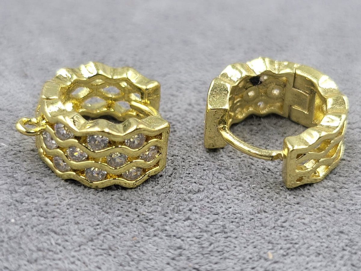 Швенза 7*15 мм колір лимонне золото (гіпоалергений сплав)