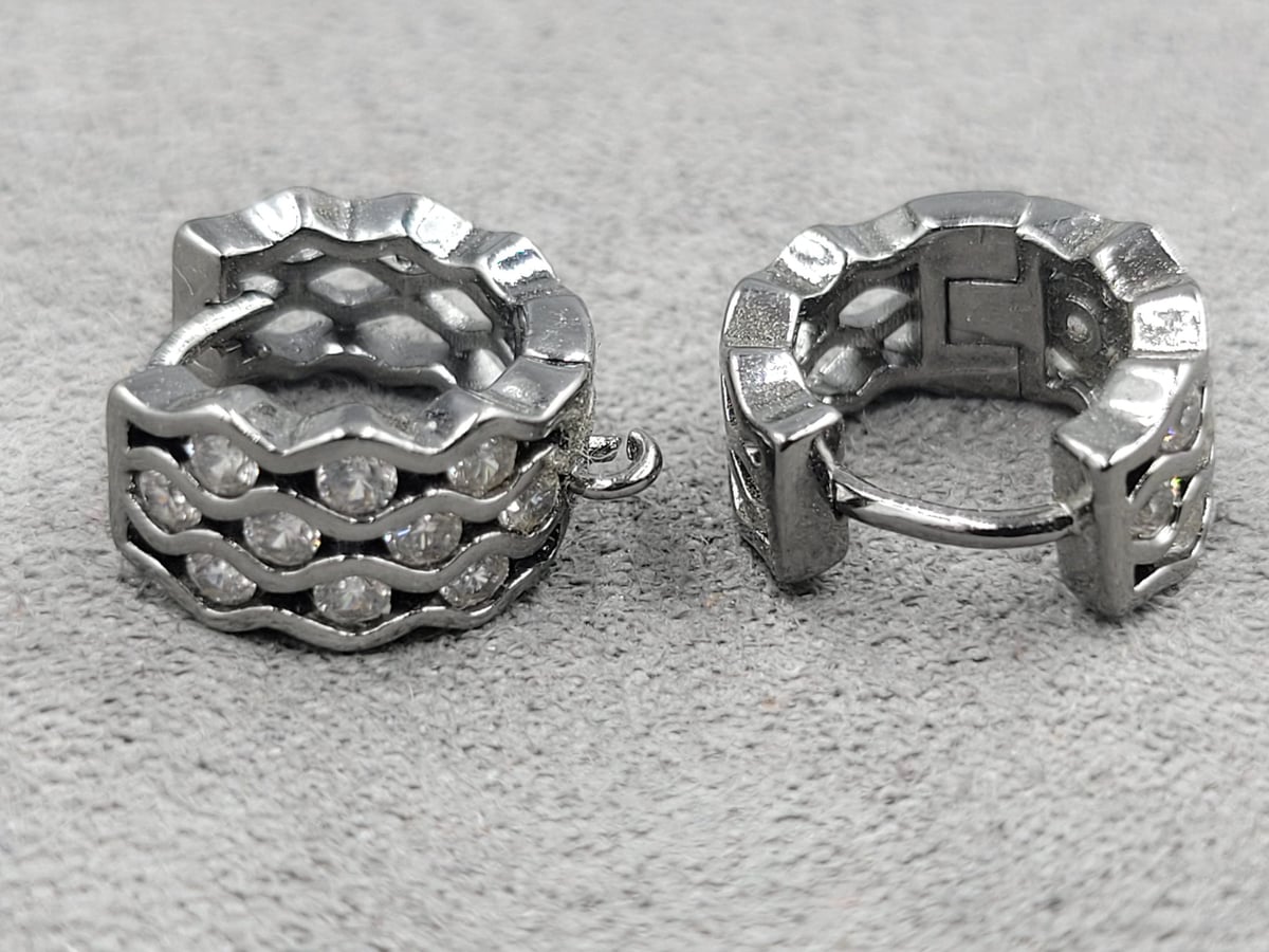 Швенза 7*15 мм колір чорний (гіпоалергений сплав)