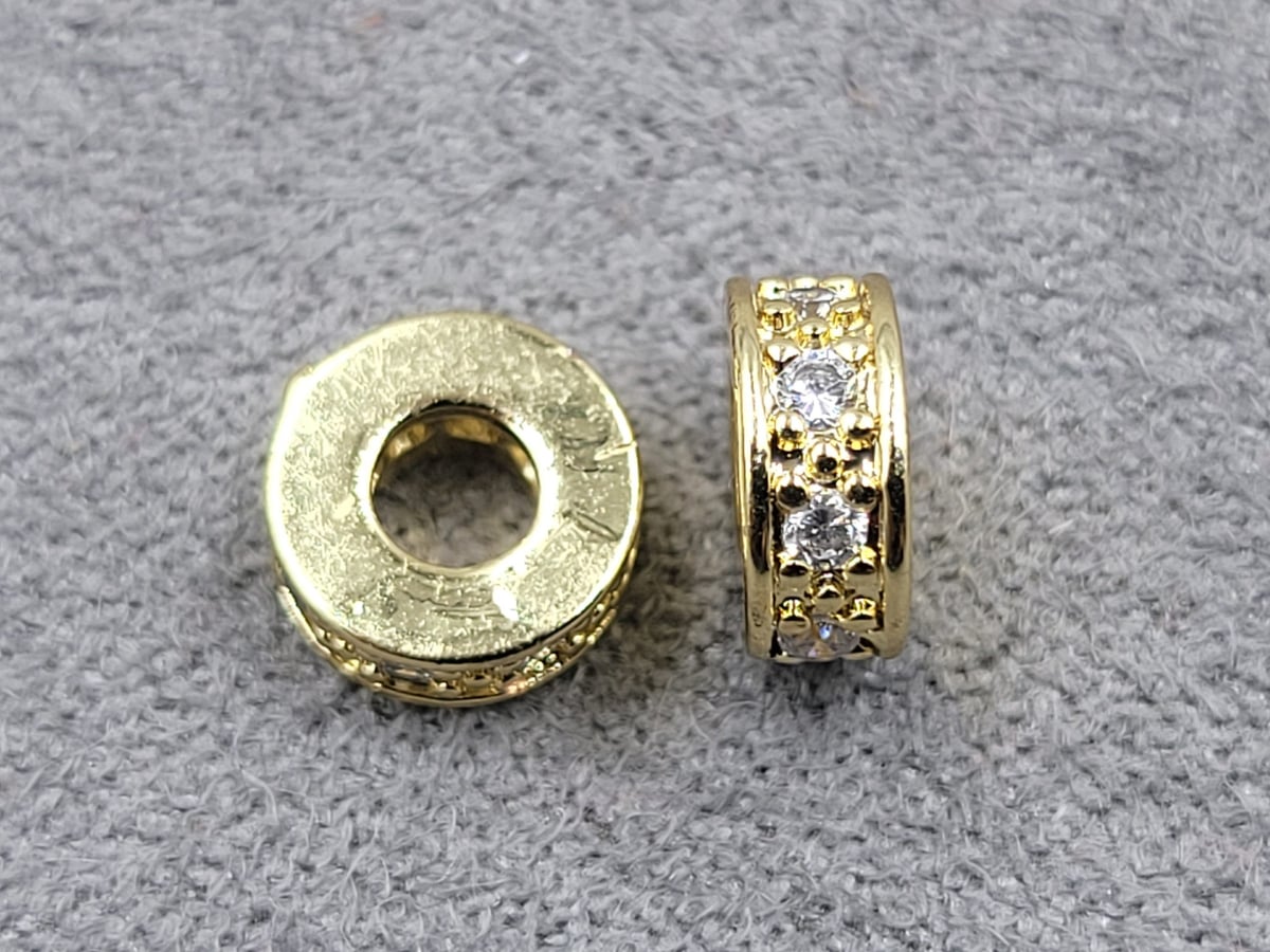 Рондель 3*7 мм колір лимонне золото (гіпоалергений сплав)