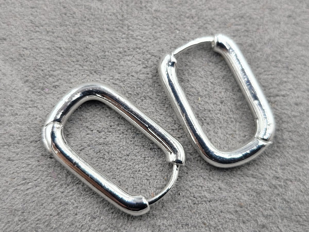 Швенза 2,9 мм 14*20 мм колір срібло ( гіпоалергений сплав)