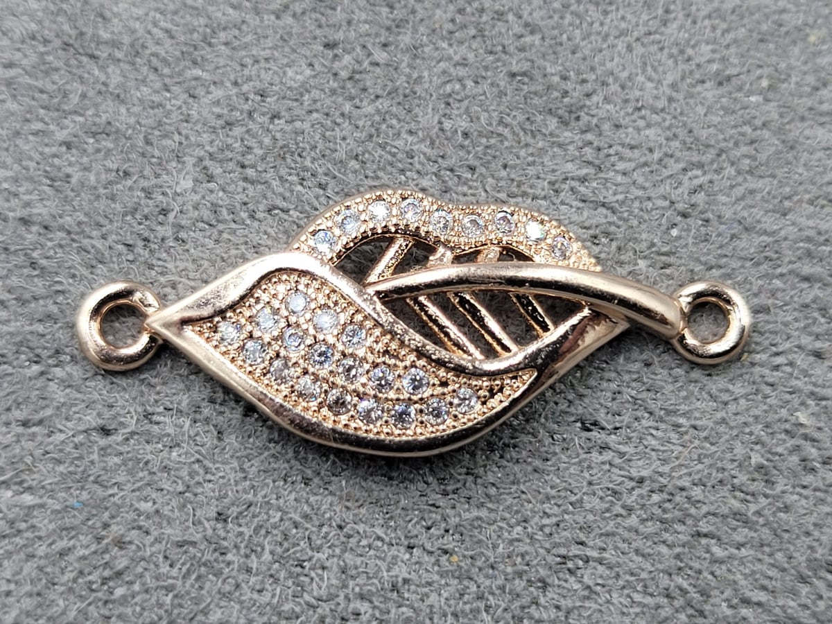 Конектор 27,1*10,6 мм колір рожеве золото ( гіпоалергений сплав)