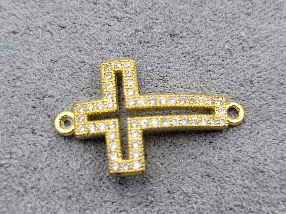 Конектор 14*22,5 мм колір лимонне золото ( гіпоалергений сплав)